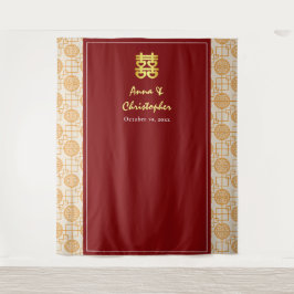 Traditionelle chinesische Hochzeit peranakan Hinte Wandteppich