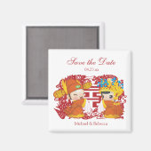 Traditionelle chinesische Hochzeiten speichern das Magnet (Vorderseite/Rückseite)
