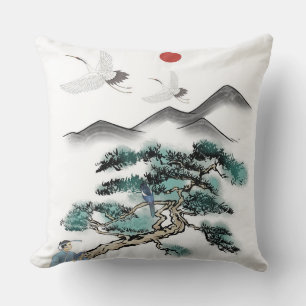 Traditionelle chinesische Landschaft-Tuschemalerei Kissen