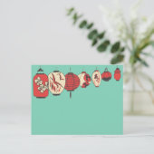 Traditionelle Chinesische Papierlaternen Postkarte (Stehend Vorderseite)