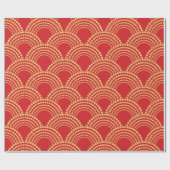 Traditionelle chinesische Rot- und Goldverzierunge Geschenkpapier (Flach)