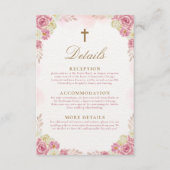 Traditionelle Christliche katholische Hochzeitdeta Begleitkarte (Vorderseite)