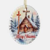 Traditionelle Christliche Kirchenleuchten aus Holz Keramik Ornament (Rechts)