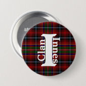 Traditionelle Clan Innes Tartan Kariert Button (Vorne & Hinten)
