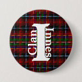 Traditionelle Clan Innes Tartan Kariert Button (Vorderseite)