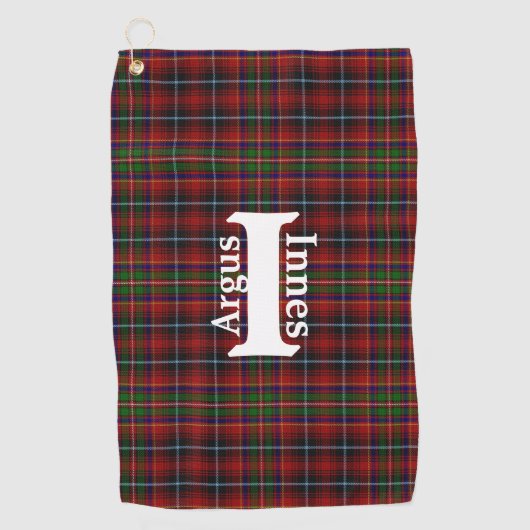 Traditionelle Clan Innes Tartan Kariert Golfhandtuch (Vorderseite)