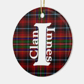 Traditionelle Clan Innes Tartan Kariert  Keramik Ornament (Links)