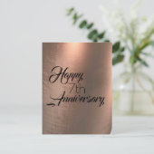 Traditionelle Copper 7th Anniversary Card Postkarte (Stehend Vorderseite)