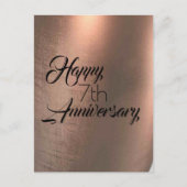 Traditionelle Copper 7th Anniversary Card Postkarte (Vorderseite)