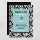Traditionelle Damast-Einladung Einladung (Vorne/Hinten)