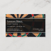 Traditionelle Dart Board Business Card Visitenkarte (Rückseite)