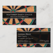 Traditionelle Dart Board Business Card Visitenkarte (Vorne/Hinten)