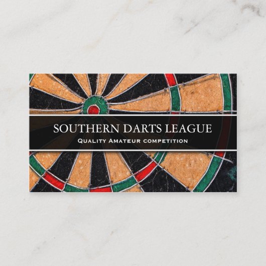 Traditionelle Dart Board Business Card Visitenkarte (Vorderseite)