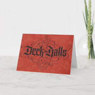 Traditionelle DECK THE HALLS Kalligraphie Weihnach Feiertagskarte
