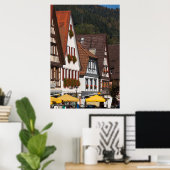 Traditionelle deutsche Häuser Poster (Heimbüro)