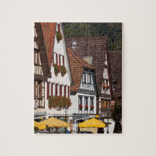 Traditionelle deutsche Häuser Puzzle (Vertikal)