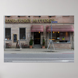Traditionelle deutsche Konditorei in Nürnberg Poster