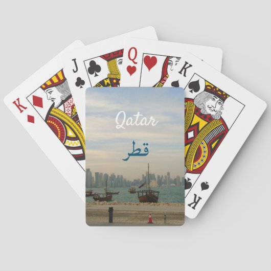 Traditionelle Dhows in Doha-Katar Spielkarten (Rückseite)