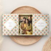 Traditionelle Doli-Indianerbride auf einer Hochzei Dreifach Gefaltete Einladung