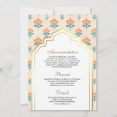 Traditionelle Doli-Indianerbride auf einer Hochzei Einladung (Rückseite)