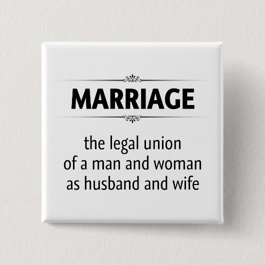 Traditionelle Ehe Button (Vorderseite)