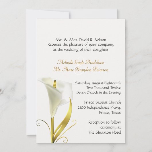 Traditionelle Einladung (Vorderseite)