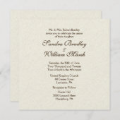 Traditionelle Einladung zur Hochzeit von Elfenbein (Vorne/Hinten)