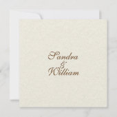 Traditionelle Einladung zur Hochzeit von Elfenbein (Rückseite)