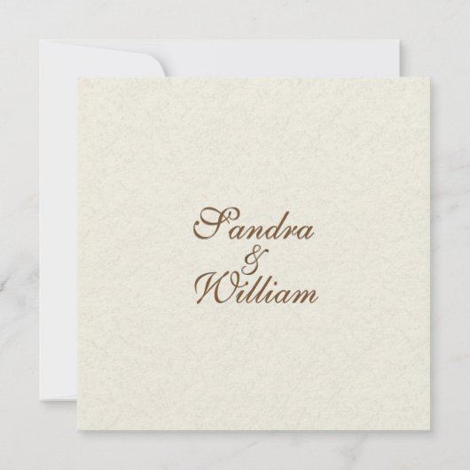 Traditionelle Einladung zur Hochzeit von Elfenbein (Rückseite)