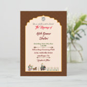 Traditionelle Einladungskarte (Stehend Vorderseite)