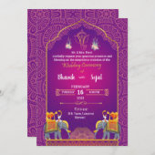 Traditionelle Einladungskarte für Hochzeiten (Vorne/Hinten)