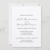 Traditionelle Elegante Hochzeit Einladung (Vorderseite)