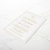 Traditionelle Elegante Hochzeit Folieneinladung (Gedreht)