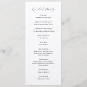 Traditionelle Elegante Hochzeit Programm (Rückseite)