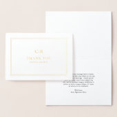 Traditionelle Elegante Hochzeit Vielen Dank Folienkarte (Anzeige)