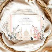 Traditionelle elegante islamische Hochzeit mit Flo Dankeskarte