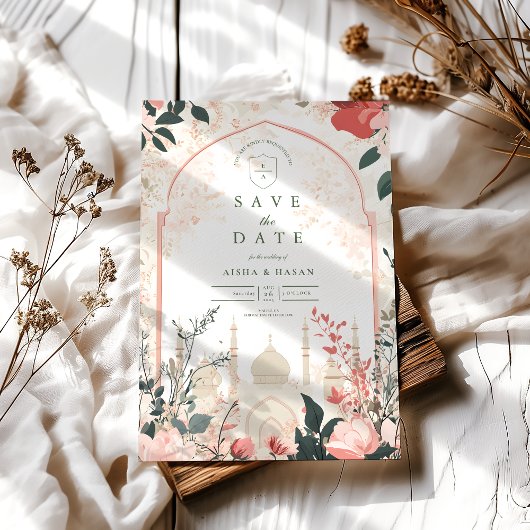 Traditionelle elegante islamische Hochzeit mit Flo Save The Date