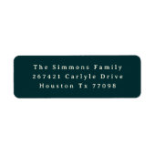 traditionelle, elegante Rücksendeadresse (Vorne)