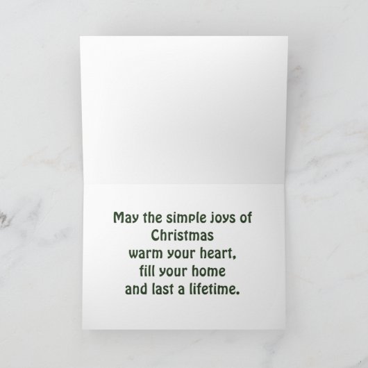 Traditionelle Eleganz Feiertagskarte (Innenseite)