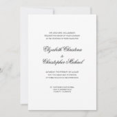 Traditionelle Eleganz in Schwarz und Weiß (kein rc Einladung (Vorderseite)