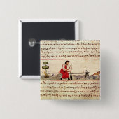Traditionelle Elfenbeinarbeit Frau Grec 479 Button (Vorne & Hinten)