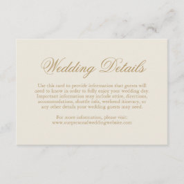 Traditionelle Elfenbeinhochzeit Begleitkarte