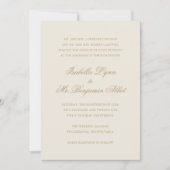Traditionelle Elfenbeinhochzeit Einladung (Vorderseite)