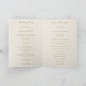 Traditionelle Elfenbeinhochzeit Programm (Innenseite)