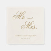 Traditionelle Elfenbeinhochzeit Serviette (Vorderseite)