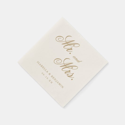 Traditionelle Elfenbeinhochzeit Serviette (Ecke)