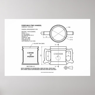 Traditionelle Englische Cider-Tasse Poster