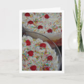 Traditionelle englische Trifle Dessert Cuisine Karte (Vorderseite)