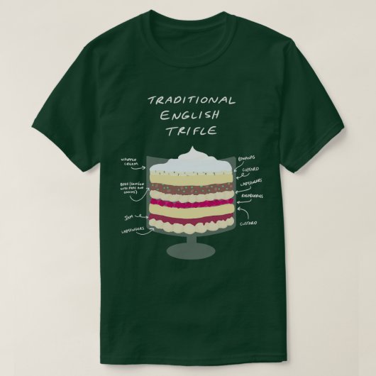 Traditionelle englische Trifle T-Shirt (Design vorne)