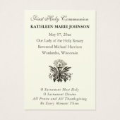 Traditionelle Erste Heilige Kommunion IHS Angels (Rückseite)